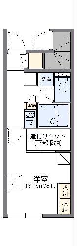 レオパレスバレーナ紅葉(1K/1階)の間取り写真