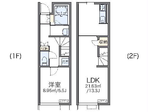 レオネクスト花見川(1LDK/1階)の間取り写真