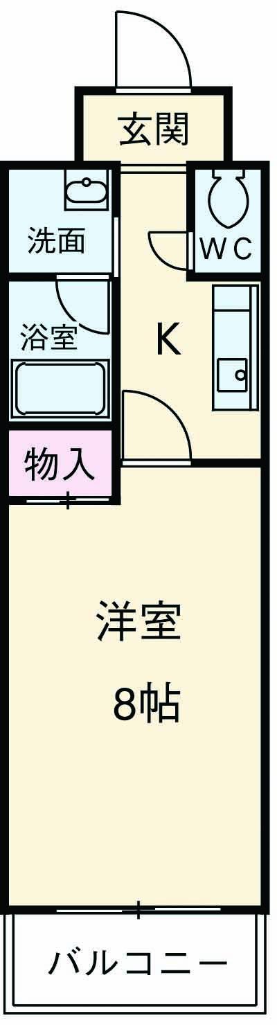 神興レジデンス(1K/7階)の間取り写真