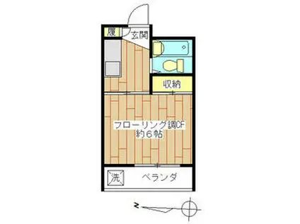和泉コーポ(1K/2階)の間取り写真