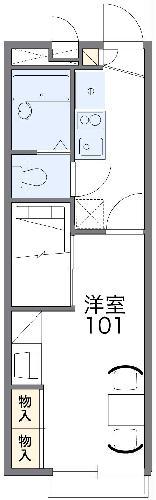 レオパレスMAIN(1K/1階)の間取り写真