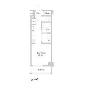 B CITY APARTMENT ITABASHI NORT(1K/2階)の間取り写真