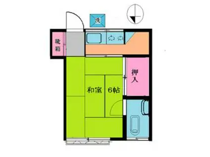 東峯荘(1K/1階)の間取り写真
