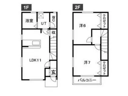 メゾン・ド・フルール(2LDK)の間取り写真