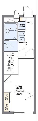 レオパレスPURETWINS(1K/2階)の間取り写真