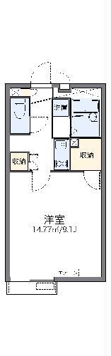 レオネクストラージヒル(1K/1階)の間取り写真