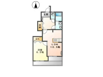 マザーズ・コム(1LDK/1階)の間取り写真