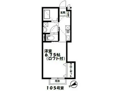 エスペーロカーサ(1K/1階)の間取り写真