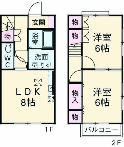 テラス小園台Ｉ(2DK)の間取り写真