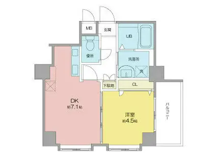 LIEBEN COURTⅡ(1DK/1階)の間取り写真