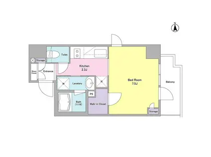 コンフォリア三田トロワ(1K/3階)の間取り写真