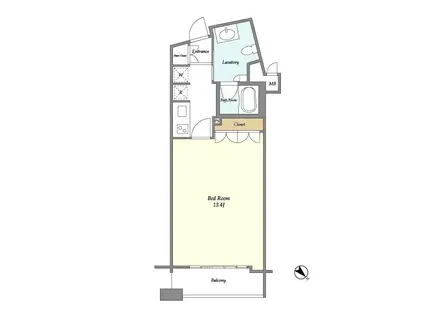 オーキッドレジデンス神楽坂(1K/3階)の間取り写真