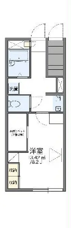 レオパレスウェルカムハート 1階階 間取り