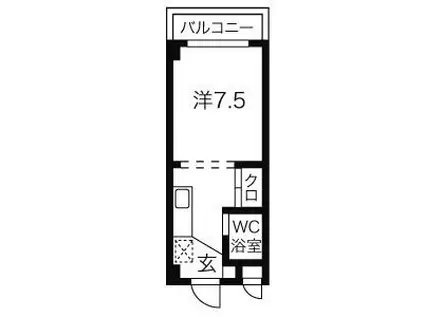 フィクトワール愛知ウエスト(ワンルーム/3階)の間取り写真