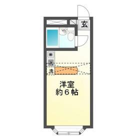 ベルピア江戸川台第1(ワンルーム/1階)の間取り写真