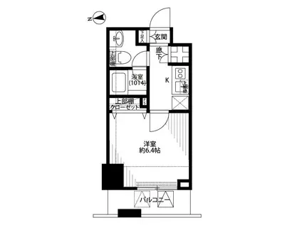 プレール・ドゥーク東京イースト Ⅳ RIVER SIDE(1K/10階)の間取り写真