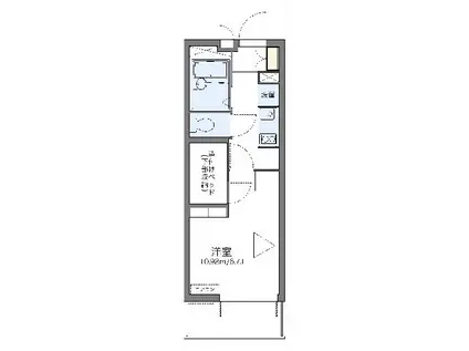 レオパレスグランエスポワールⅡ(1K/2階)の間取り写真