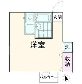 パティオ杉並(ワンルーム/2階)の間取り写真