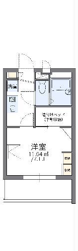 レオパレスシェソワ 城南(1K/3階)の間取り写真