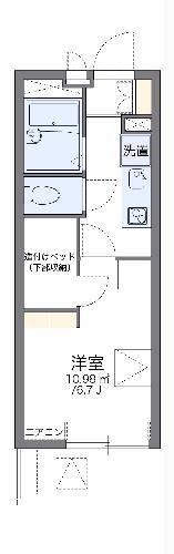 レオパレス葵(1K/2階)の間取り写真