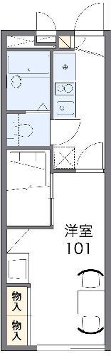 レオパレスストークハイツⅢ(1K/1階)の間取り写真