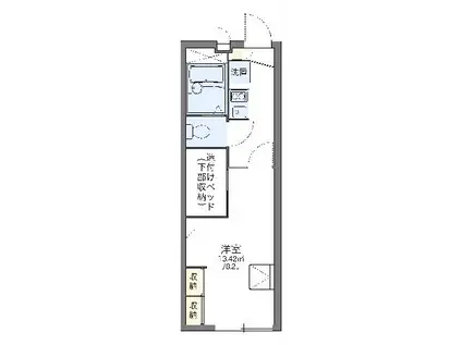 レオパレスプレーヌⅡ(1K/1階)の間取り写真