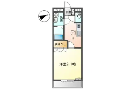 ネオ・コスモ(1K/1階)の間取り写真