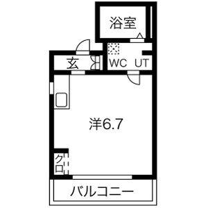 翔KANO中(ワンルーム/4階)の間取り写真