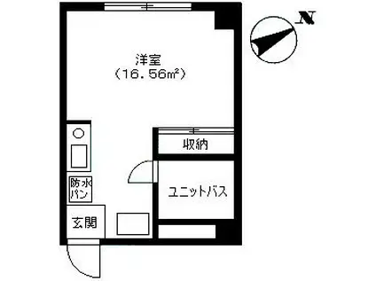 ジョイフルオークラNO.24(ワンルーム/2階)の間取り写真