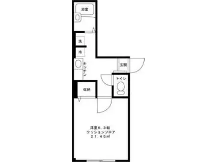 レジデンスTMK(1K/1階)の間取り写真