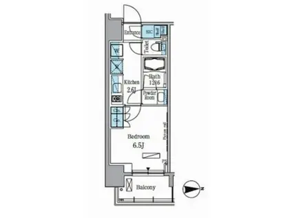 パークアクシス木場(1K/11階)の間取り写真