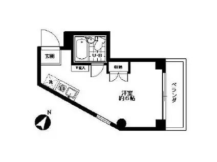 HOUSE JO(ワンルーム/2階)の間取り写真