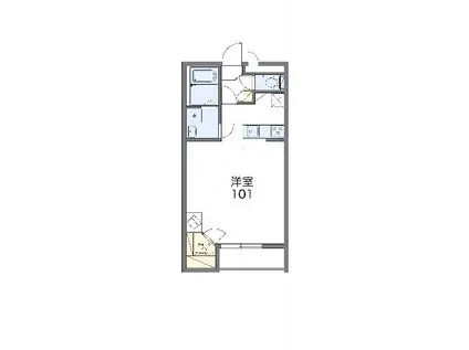 レオパレスエスポアールⅡ(1K/2階)の間取り写真