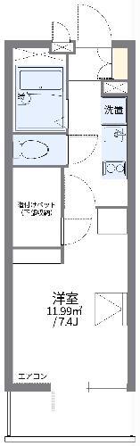 レオパレスラ ソワ(1K/2階)の間取り写真
