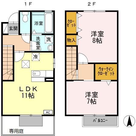グラニュータウン　Ｃ棟(2LDK)の間取り写真