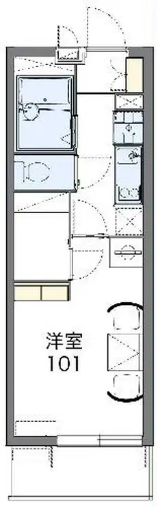レオパレスすゞの木 2階階 間取り