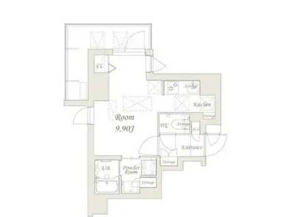 グランカーサ錦糸町 旧スプランディッド錦糸町Ⅰ(ワンルーム/5階)の間取り写真