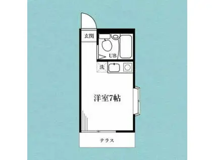 コーポ石川(ワンルーム/1階)の間取り写真