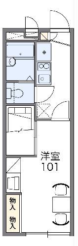 レオパレスウエノ(1K/2階)の間取り写真