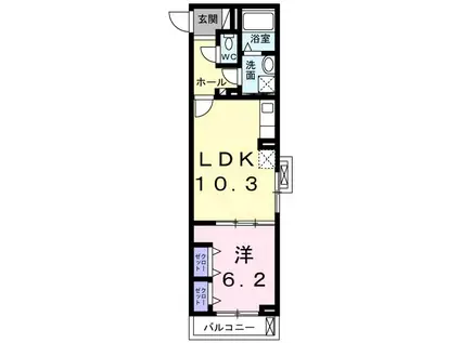 フォレスタ.Ⅲ(1LDK/2階)の間取り写真