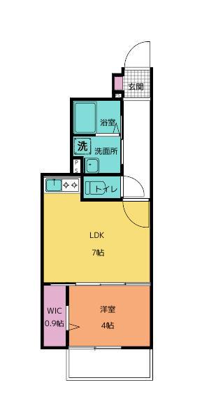ELMAISON TREIZE(1LDK/1階)の間取り写真