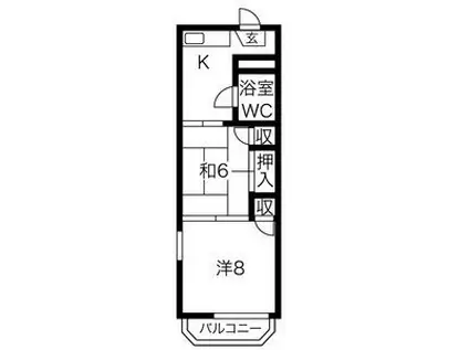 松原ハイツ(2K/3階)の間取り写真