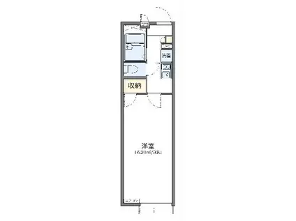 レオパレスメイデン(1K/2階)の間取り写真