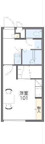 レオパレスファリーナ(1K/1階)の間取り写真