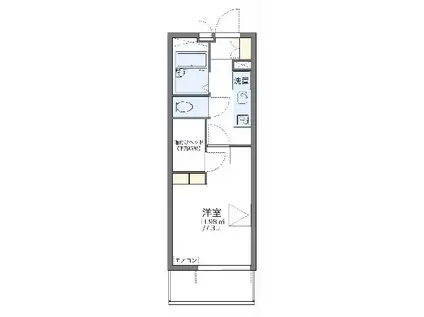 レオパレス午起(1K/3階)の間取り写真