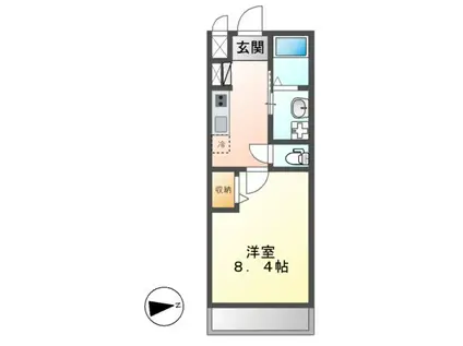 イストワールA(1K/2階)の間取り写真