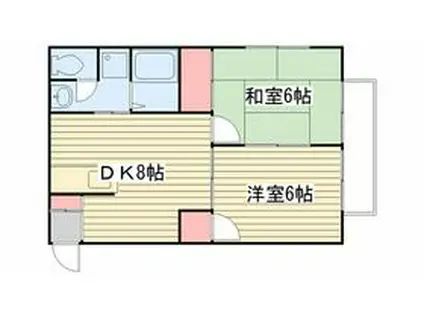 ビーチサイドSATOH(2DK/1階)の間取り写真