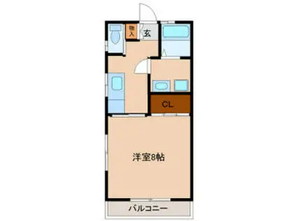 ヴィレッジ大森A棟(1K/1階)の間取り写真