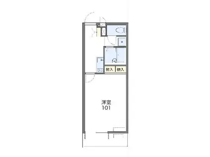 レオネクストクレセント(1K/2階)の間取り写真