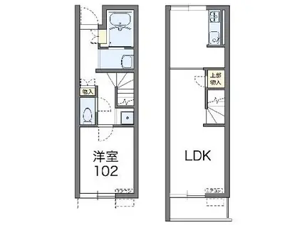 レオネクストアマービレ(1LDK/1階)の間取り写真